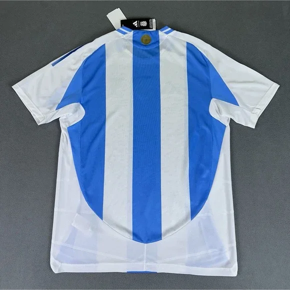 Argentina Adidas‎ Jersey Mens Large Blue White Home FIFA Champions Soccer Blank